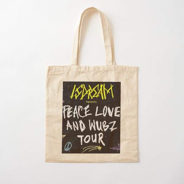 lsdream Peace Love And Wubz Tour Cotton Tote Bag RB2407 product Offical lsdream Merch