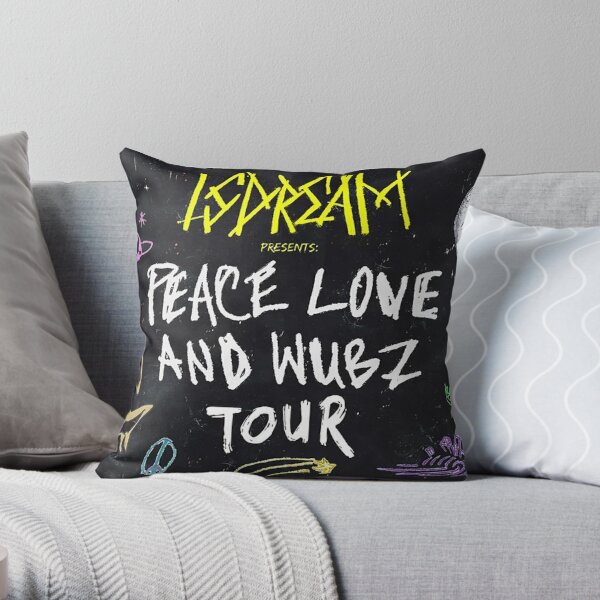 lsdream Peace Love And Wubz Tour Throw Pillow RB2407 product Offical lsdream Merch